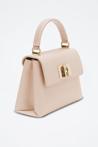 Sac à main en cuir de veau - Rose poudré