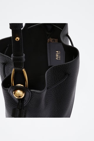 Sac seau en cuir de veau - Noir