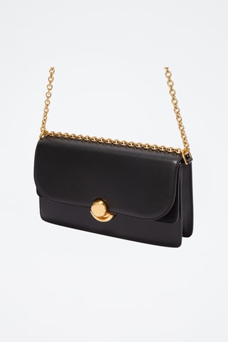 Sac bandoulière en cuir - Noir