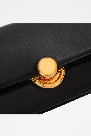 Sac bandoulière en cuir - Noir