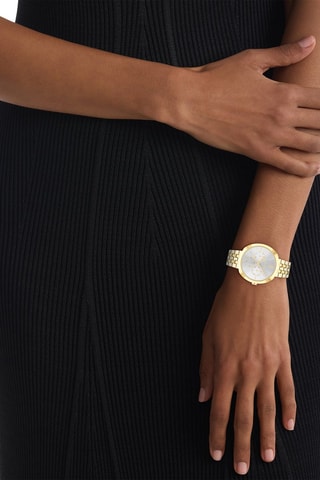 Reloj de cuarzo de acero - Dorado