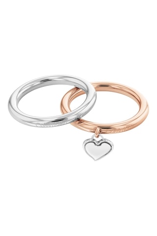 2 anillos -  Chapado en oro rosa dorado