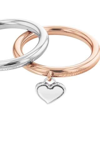 2 anillos -  Chapado en oro rosa dorado