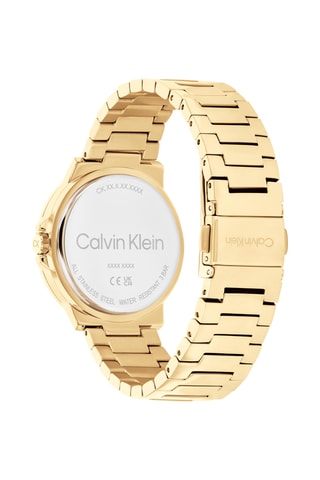 Reloj de cuarzo de acero - Dorado y blanco