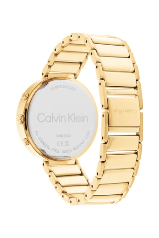 Reloj de cuarzo de acero y chapado en ion de oro amarillo - Dorado y blanco