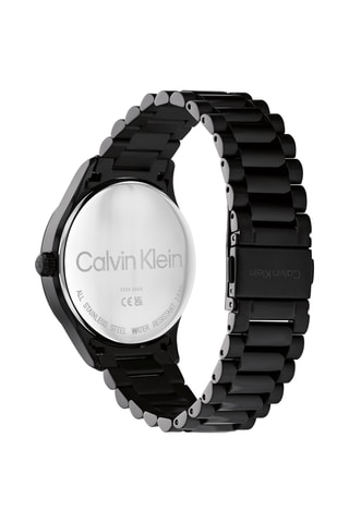 Reloj de cuarzo de acero - Negro