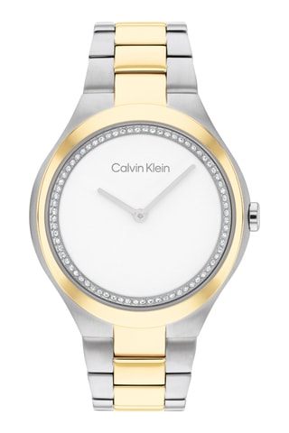 Reloj de cuarzo de acero - Plateado y dorado