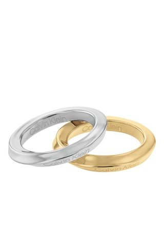 2 anillos - Plateado y dorado