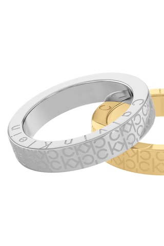 2 anillos - Plateado y dorado