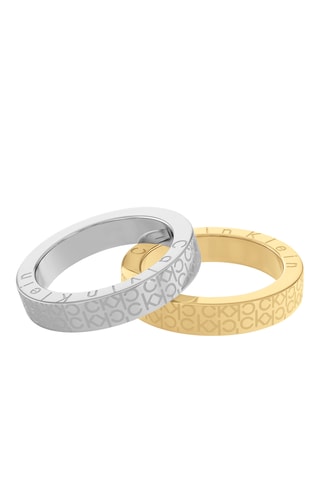 2 anillos - Plateado y dorado