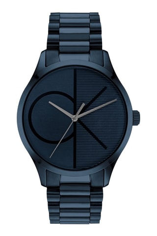 Reloj de cuarzo de acero - Azul oscuro