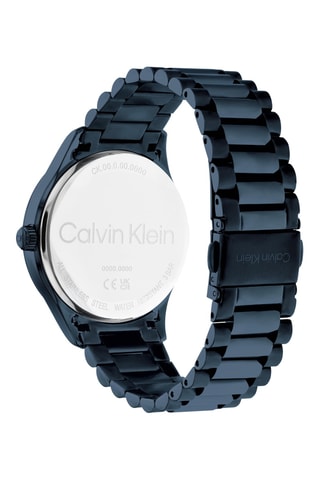 Reloj de cuarzo de acero - Azul oscuro