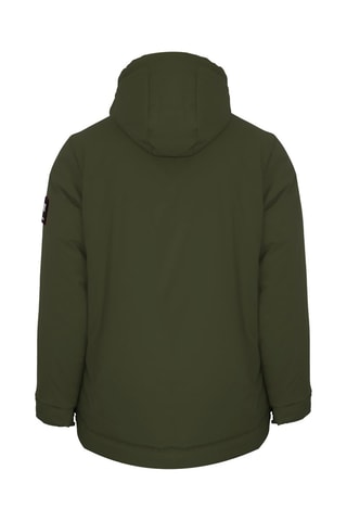 Parka à capuche - Noir, vert et gris
