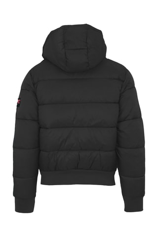 Doudoune à capuche - Noir et rouge