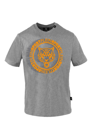 T-shirt - Noir, orange et gris