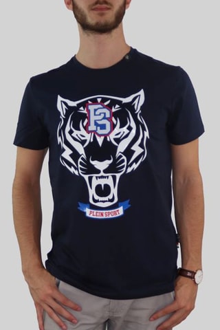 T-shirt - Blanc et bleu