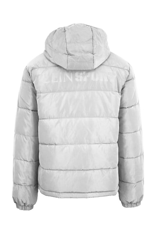 Doudoune à capuche - Blanc, noir et vert