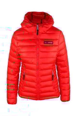 Doudoune à capuche - Rouge et bleu