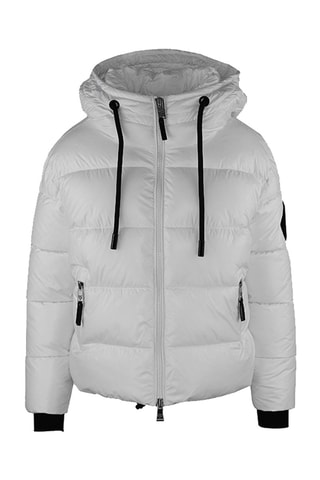 Doudoune à capuche - Blanc, noir et marron