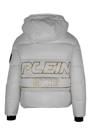 Doudoune à capuche - Blanc, noir et marron