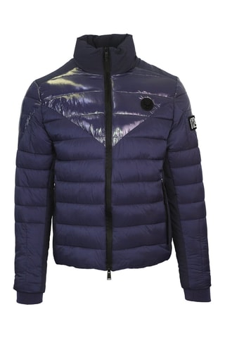 Doudoune - Blanc, noir et bleu