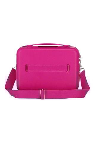 Nécessaire - Branco e fúcsia - 29 cm - Branco e rosa