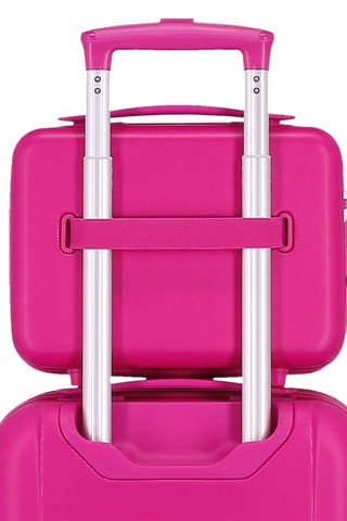 Nécessaire - Branco e fúcsia - 29 cm - Branco e rosa