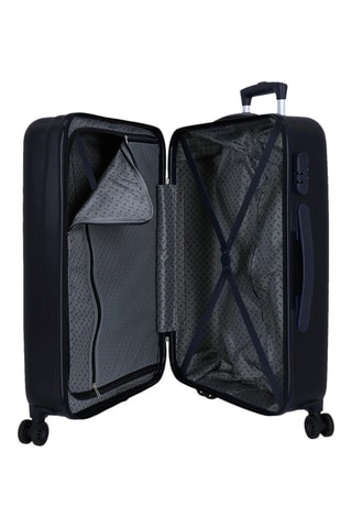 Mala média - 68 cm - Branco e azul