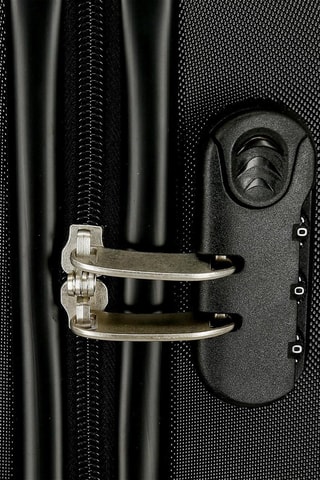 Mala de cabine - Preto - 55 cm - Branco e preto