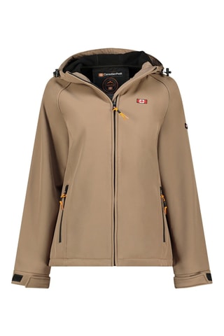 Chaqueta Softshell con capucha - Topo