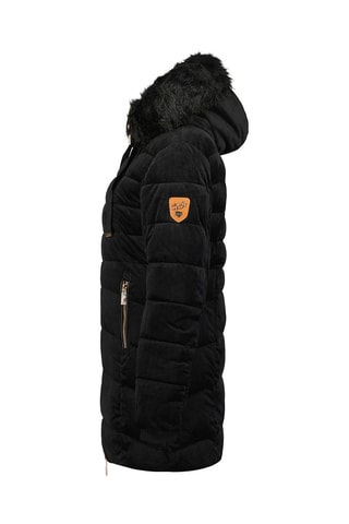 Anorak de pana con capucha Biloveak - Negro