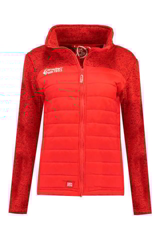 Chaqueta polar Uchampionne - Blanco y rojo