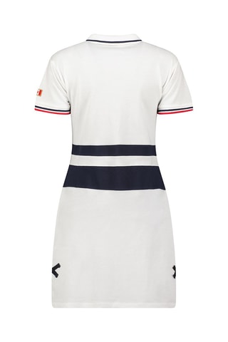 Vestido polo Kylianeak - Blanco y azul