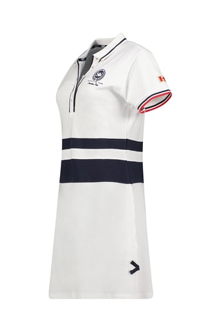 Vestido polo Kylianeak - Blanco y azul