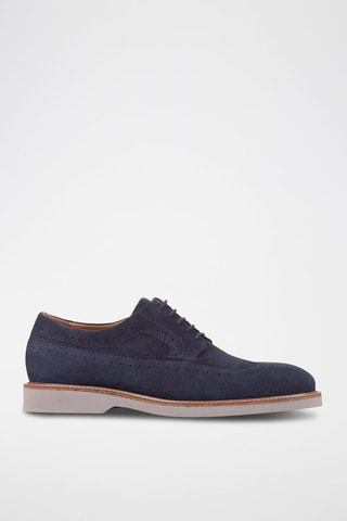Derbys en nubuck Gubbio - Bleu marine