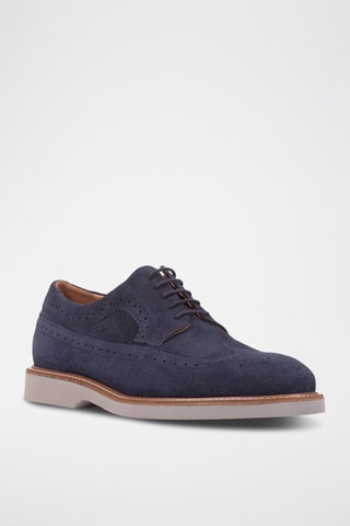 Derbys en nubuck Gubbio - Bleu marine
