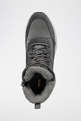 Bottines fourrées en cuir de veau nubuck Spherica - Gris