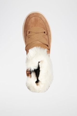 Bottines fourrées en nubuck Rebecca - Marron clair