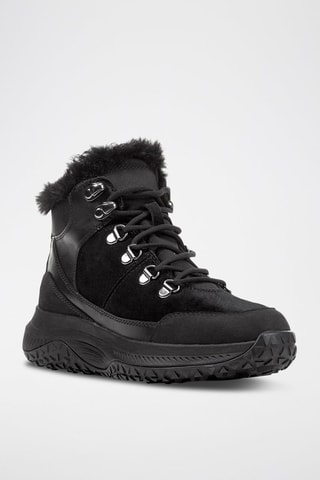 Bottines fourrées en nubuck Oliviera - Noir