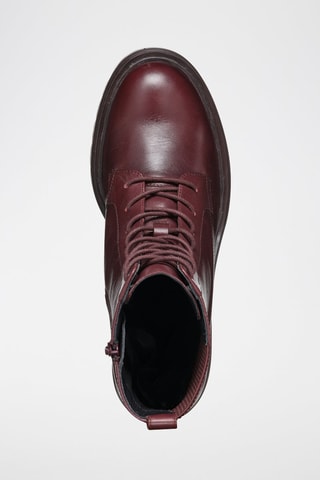 Bottines fourrées en cuir Damiana - Bordeaux