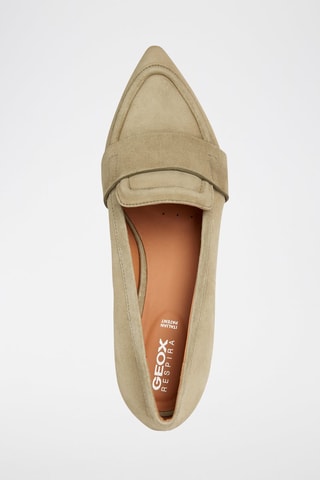 Slippers en cuir de chèvre nubuck Charyssa - Vert olive