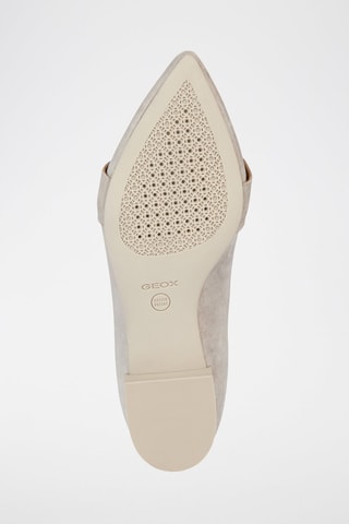 Slippers en cuir de chèvre nubuck Charyssa - Beige