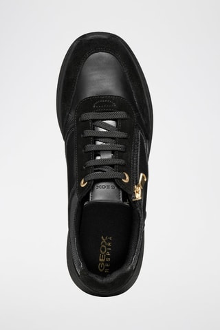 Baskets en cuir de veau nubuck Cristael - Noir