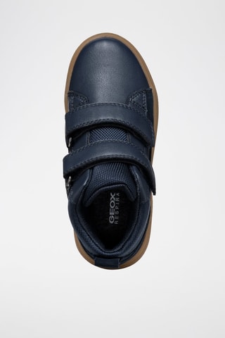 Baskets montantes en nubuck - Bleu marine