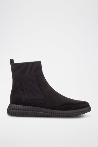 Baskets-chaussettes en nubuck Noovea - Noir