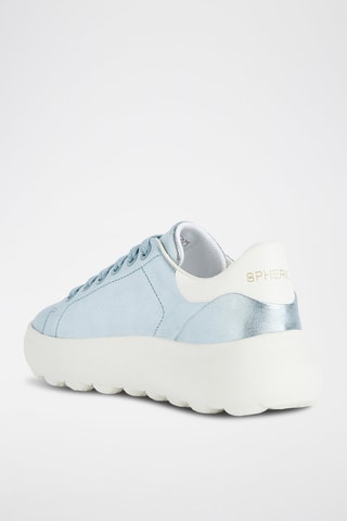 Baskets plateformes en cuir de chèvre Spherica - Ciel