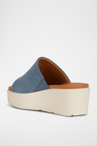 Sandales à talons compensées en nubuck Xan2.2S  - Bleu