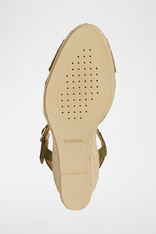 Sandales à talons compensées en nubuck Gelsa - Vert