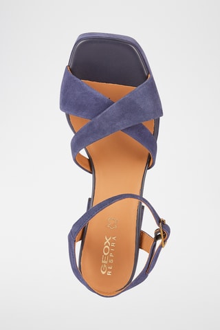 Sandales à talons plateformes en nubuck Soledea  - Bleu