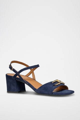 Sandales à talons en nubuck New Eraklia 50 - Bleu